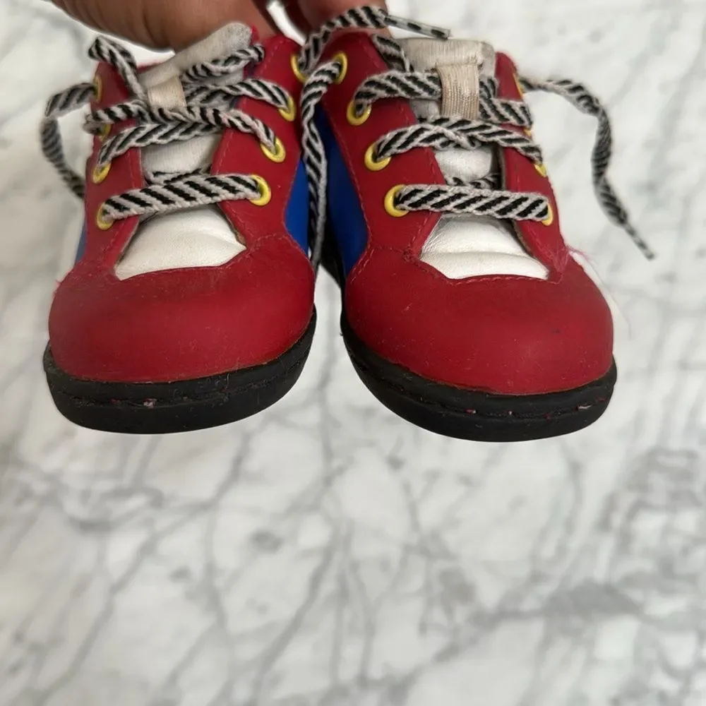 Vintage Leather ColorBlock Walking Shoes Sz 5